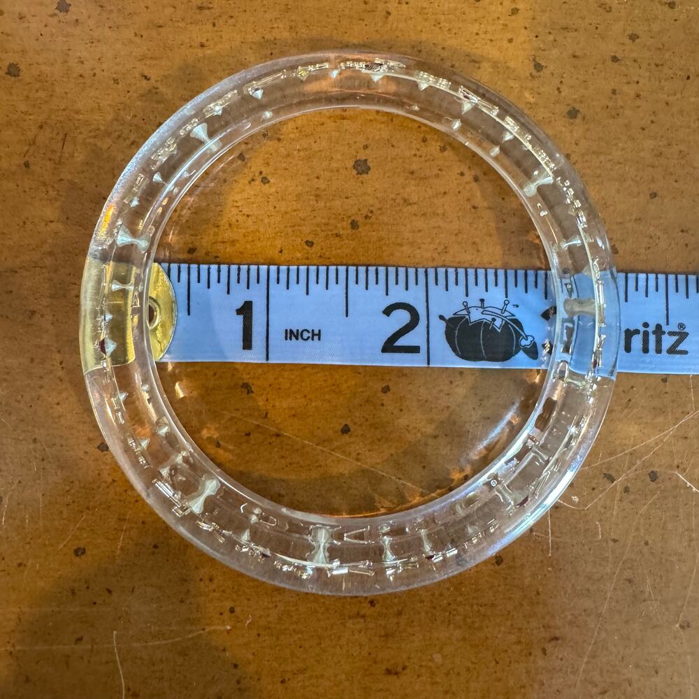 Louis Vuitton Vintage Clear Inclusion Monogram Resin Bangle Bracelet - Picture 6 of 6